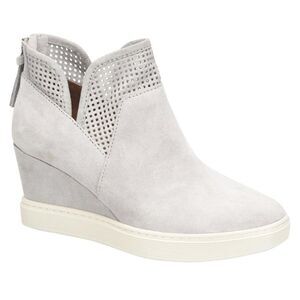 Sofft Seabrook Pale Grey Suede Mesh Bootie Sneakers Sz 9